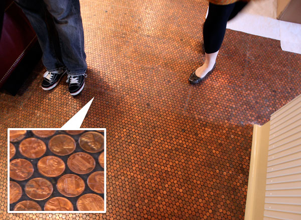 Floor of pennies